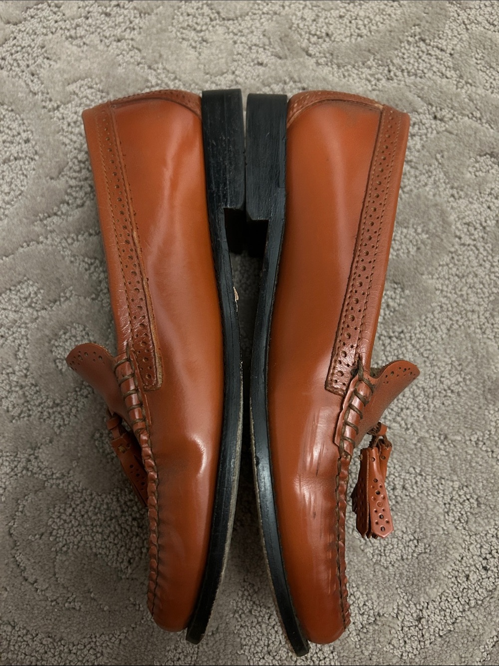 G.H. Bass & Co. Women’s Brown Leather Tassel Loafers - Picture 2 of 7